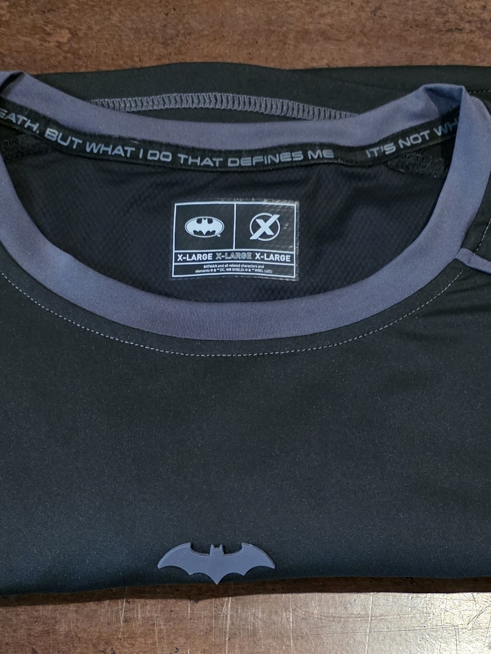 Batman Black and Gray Short Sleeve Athletic Tee - Picture 4 of 4